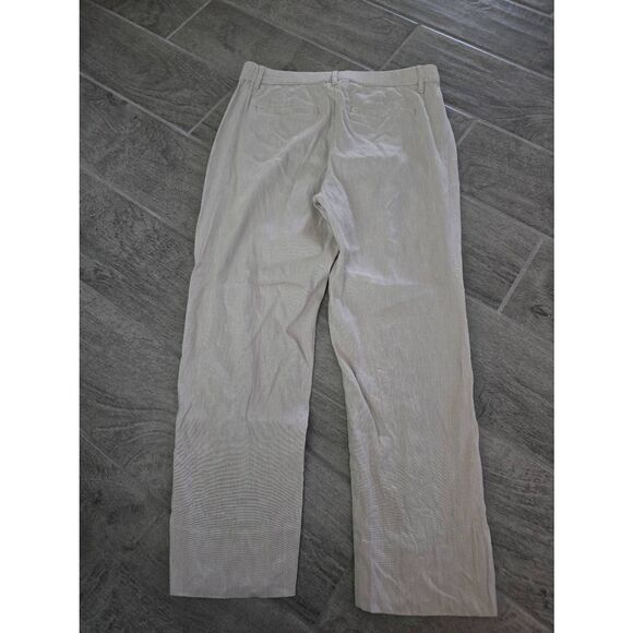 Women's J. Jill Linen Pull On Ankle Pants Size Small Petite Khaki Oatmeal Color - Picture 7 of 7